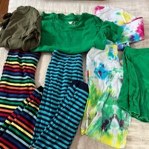 Primary pajamas size 12 lot of 8 tops & bottoms